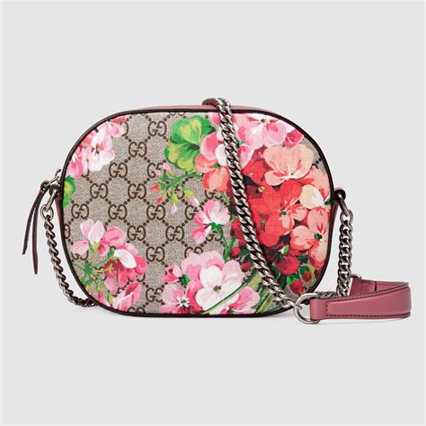 Gucci GG Supreme Blooms Mini Chain Bag 